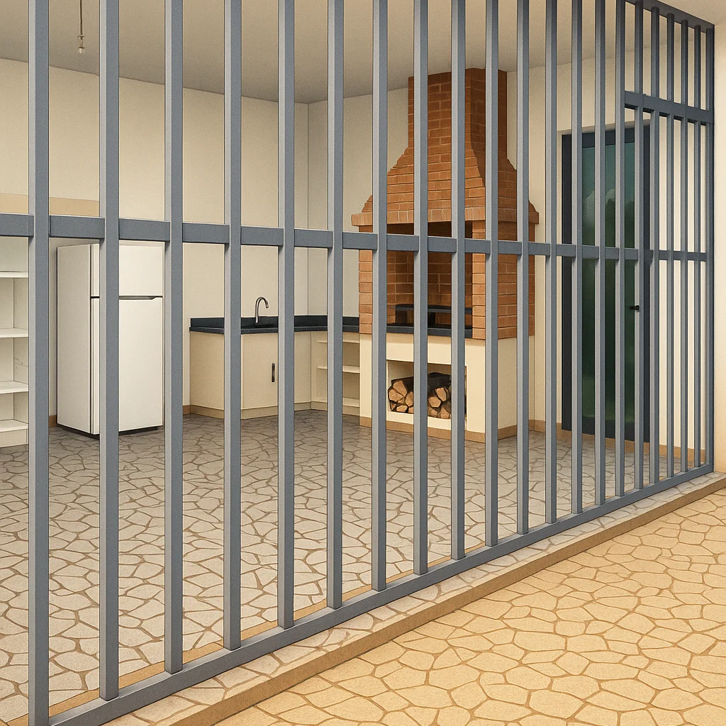 Churrasqueira grande no quintal